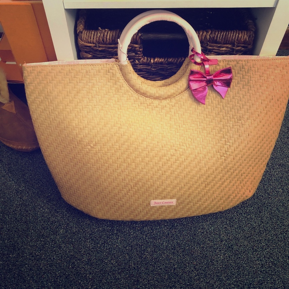 Authentic Juicy Couture straw tote bag
